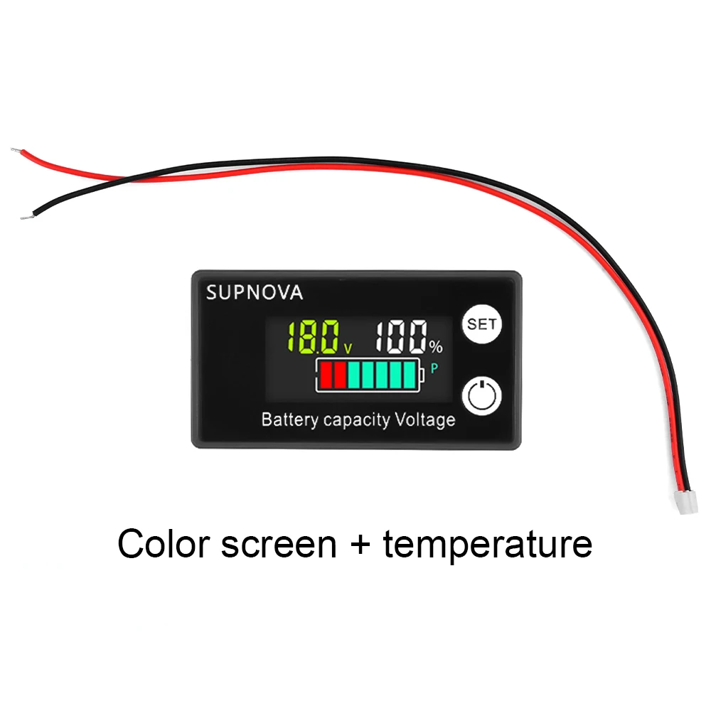 6133A LCD Battery Capacity Indicator Temperature DC 8V 100V Lead Acid