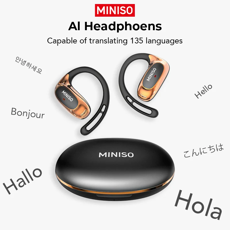 MINISO Earphones AI Translation Earbuds Bluetooth OWS Earhook
