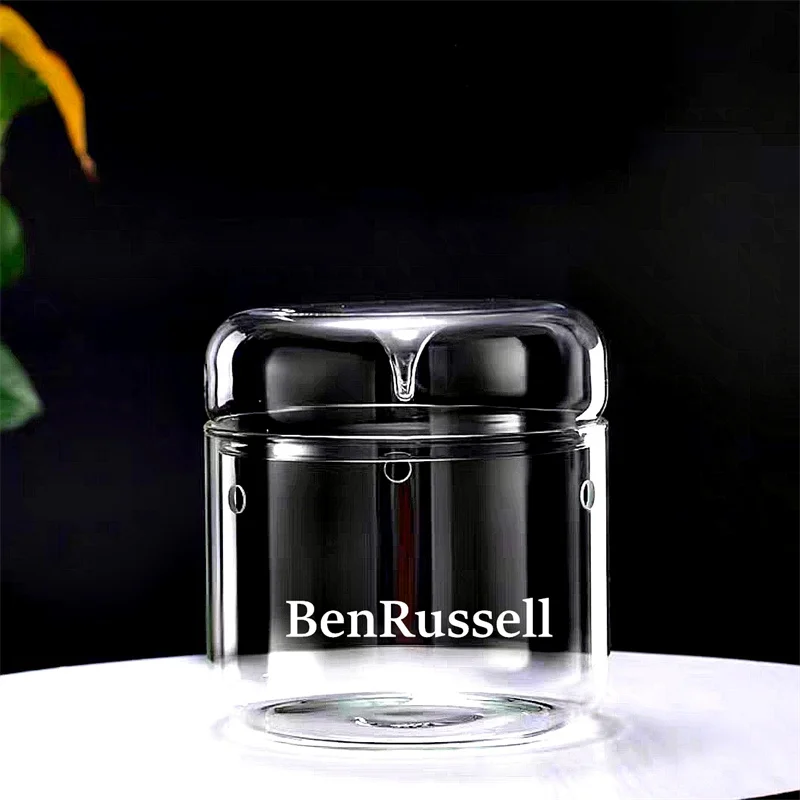 Micro Landscape Glass Bottles With Dew Collection Cover Glass Vase Landscaping Succulent Moss Bansai Landscape Glass Terrarium 2