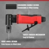 WORKPRO Air Angle Die Grinder 1/4'' Pneumatic Right Pneumatic Angle Grinder Air-Powered 90 Degree for Grinding Cutting Polishing 6