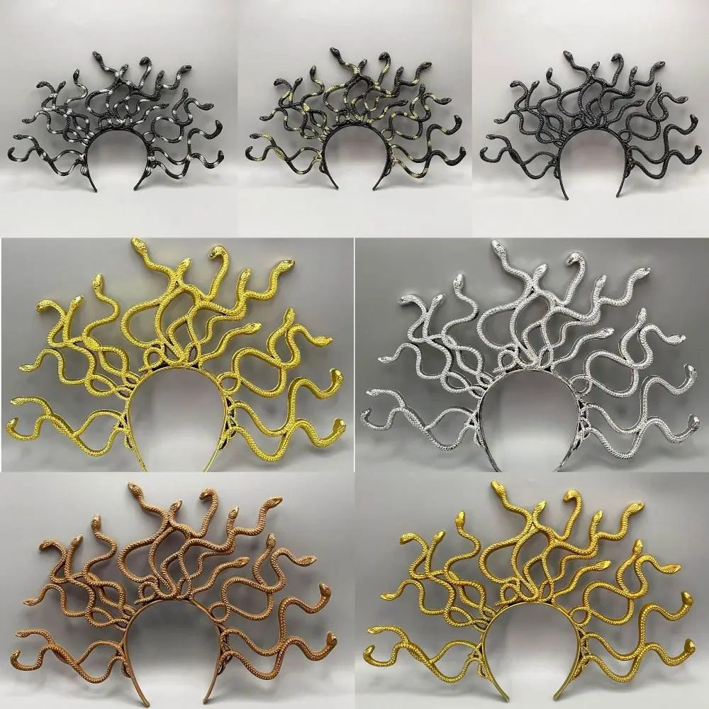 Realistic Snake Hair Hoop Headband for Halloween Cosplay