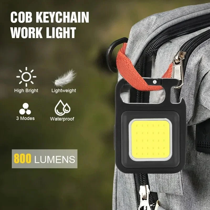 Led Flashlight Led Work Light Camping Lights Keychain Light Work Light Usb Night Light USB Rechargeable COB Work Light Multifunctional Mini LED Flashlight For Camping Inspection Keychain Wrench Screwdriver Light