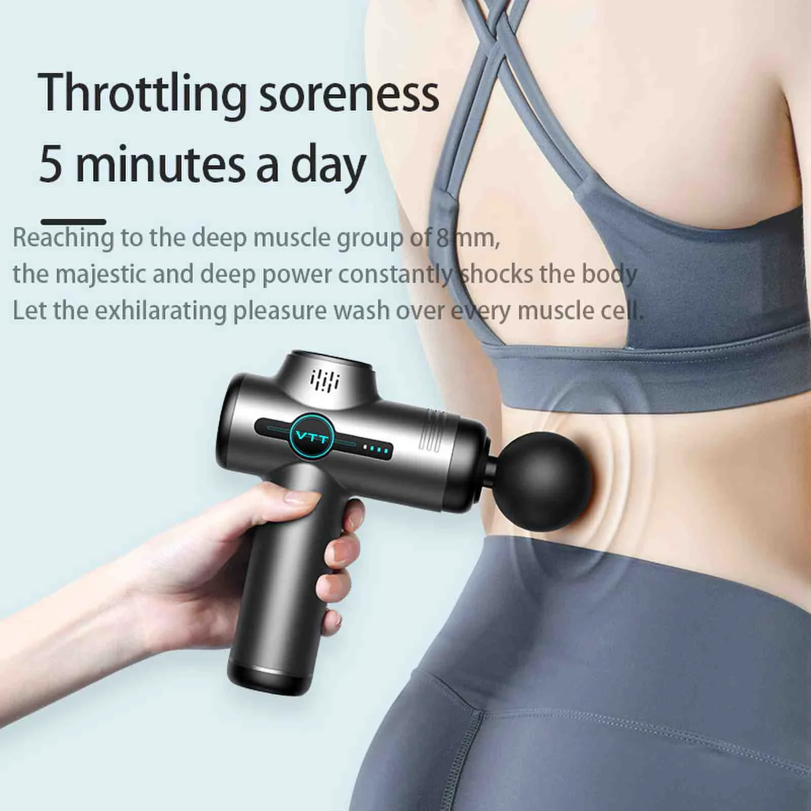 Pocket Fascia Deep Tissue Percussion Vibration Fitness Massager Pistolet De Massage Gun Mini Sport Muscle Mini Massage Gun