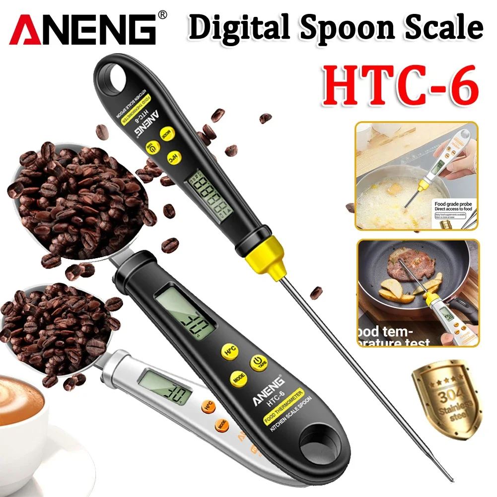

ANENG HTC-6 Mini Digital Scale Kitchen Spoons BBQ Meat Cake Candy Fry Grill Dine Household Cooking Thermometer Bake Gadget Tools