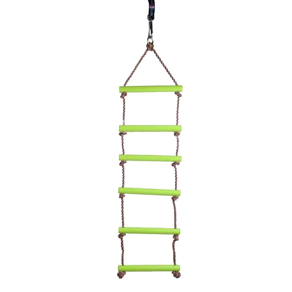 Kids Outdoor Swing Seat Climbing Ladder Disc Rope Swingset Backyard Garden Toy 3