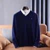 Warm Soft Wool Blended Pullover Men Sweater Cashmere Spring Autumn Jersey Hombre Jumper Pull Homme Hiver Knitted 1