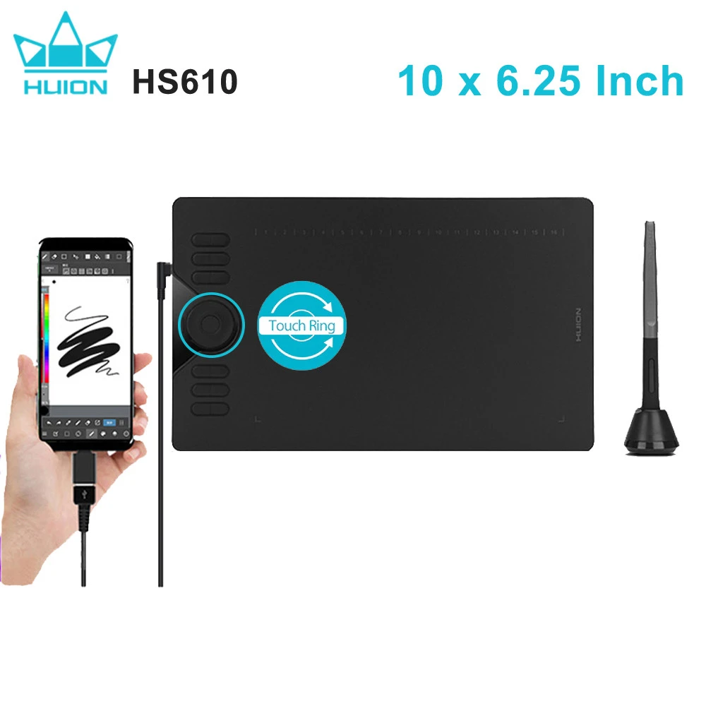 HUION HS610 Graphic Tablets Digital Pen Tablet Phone Drawing Tablet