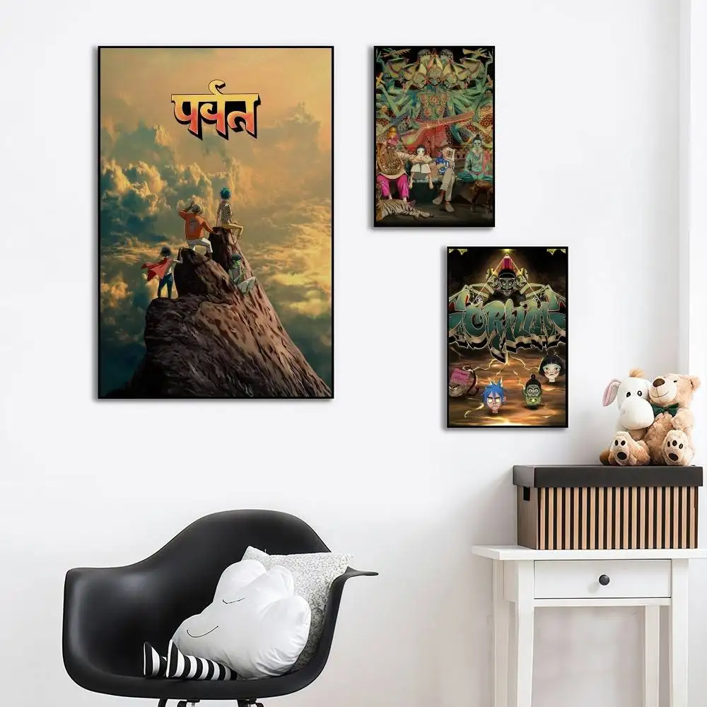 Gorillaz The Mountain Luxury Home Decor High-End Fashion Poster Sticker