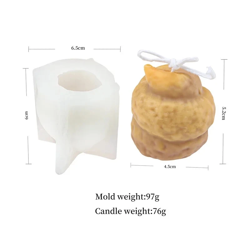 Moule à Bougie Casse-Noisette 3D Réutilisable En Silicone