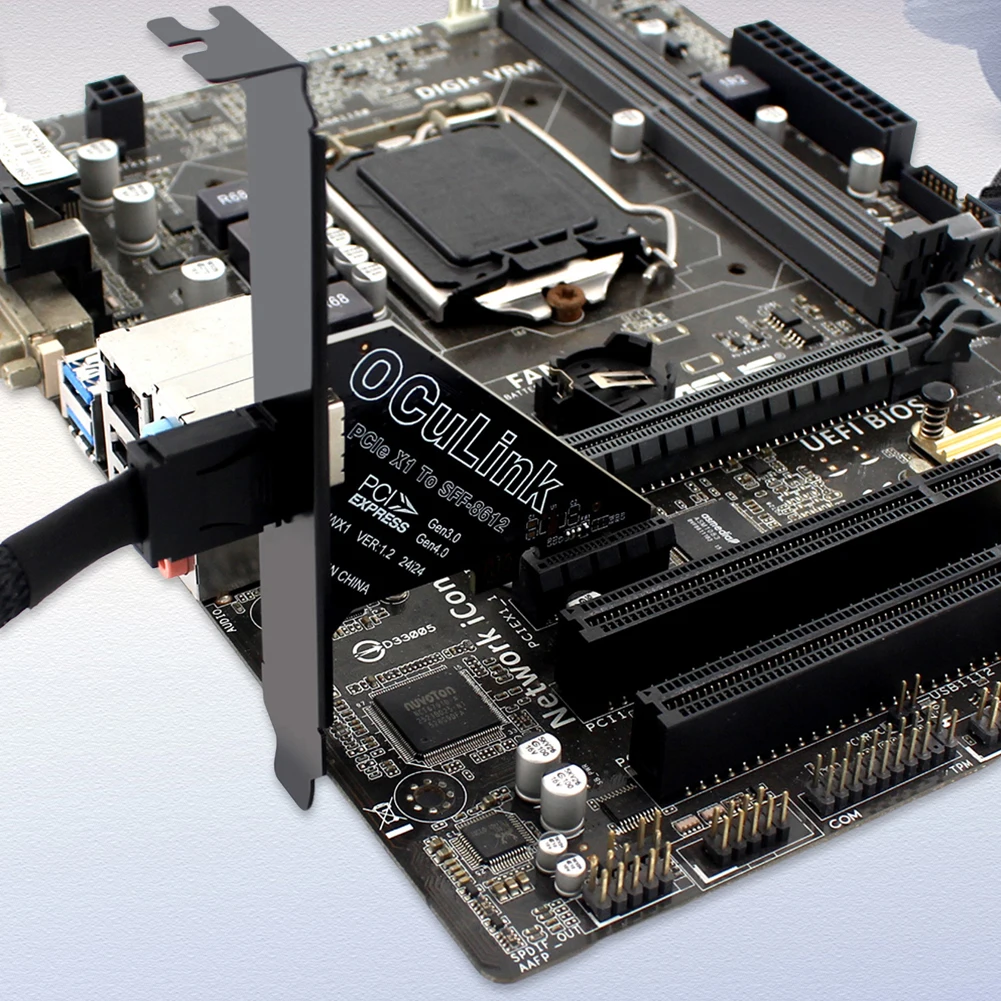 PCIe To SFF 8611 and 8612 Adapter Card Supports PCIe 4.0 for SFF U2 SSD and Compatible with Windows Linux OS