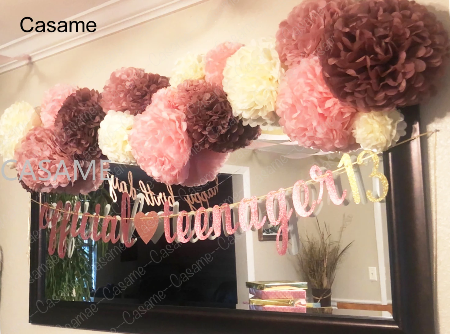 Décorations De Fête Vert Sauge - Pompons En Papier De Soie Lot Pour Mariage Anniversaire Fiançailles