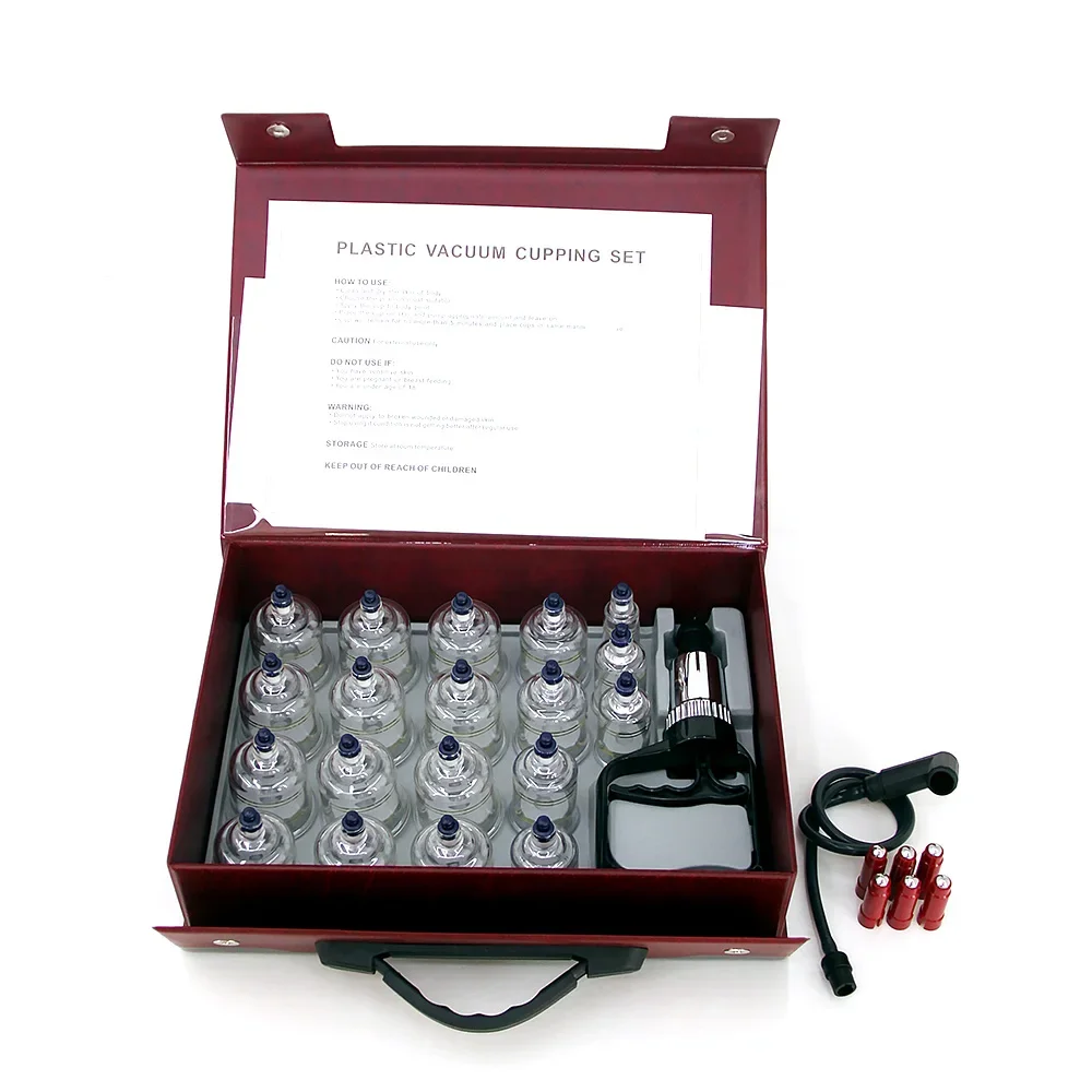 Health Cupping Chinese Physiotherapy Dehumidification Vacuum Cupping Device Massage Meridian Body Massage Tank Set/19 PCs 5