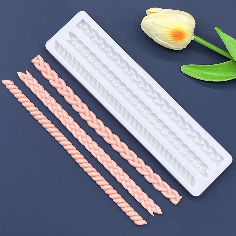 Kette Kabel Seil Spitze Silikonform Sugarcraft Schokolade Cupcake Backform Fondant Kuchen Dekorieren Werkzeuge – Detail 5