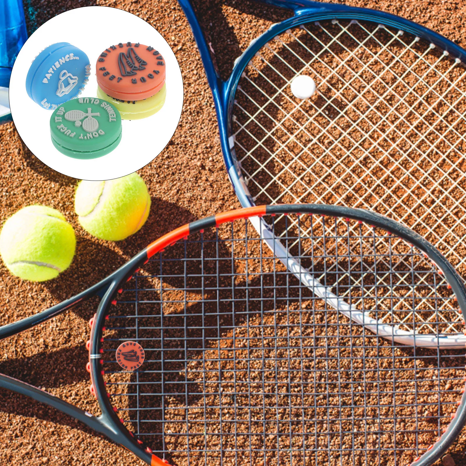8 Pcs Tennis Racket Shock Absorber Silicone Vibration Dampener Damper for Racquet Absorbers Dampeners