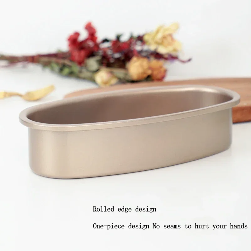 Oval non-stick pan carbon steel cake mold cheesecake bread loaf pan baking mold pie tin baking tools accessories cake mold baking pan baking pan tray bread mold bread baking pan
