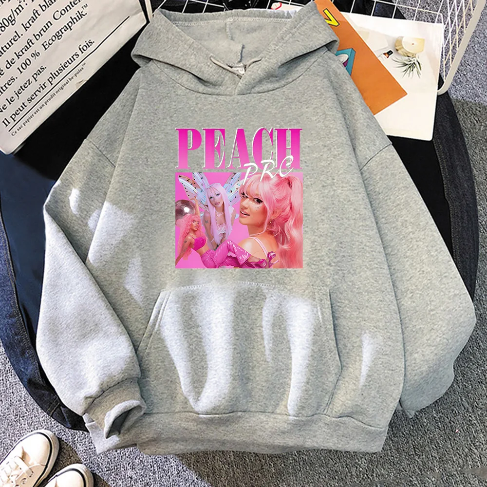 Peach PRC Hoodies Long Sleeve Gothic Comfortable Sweatshirts Graphic Printing Harajuku Fleece Clothing Sudaderas Retro Pullovers 6