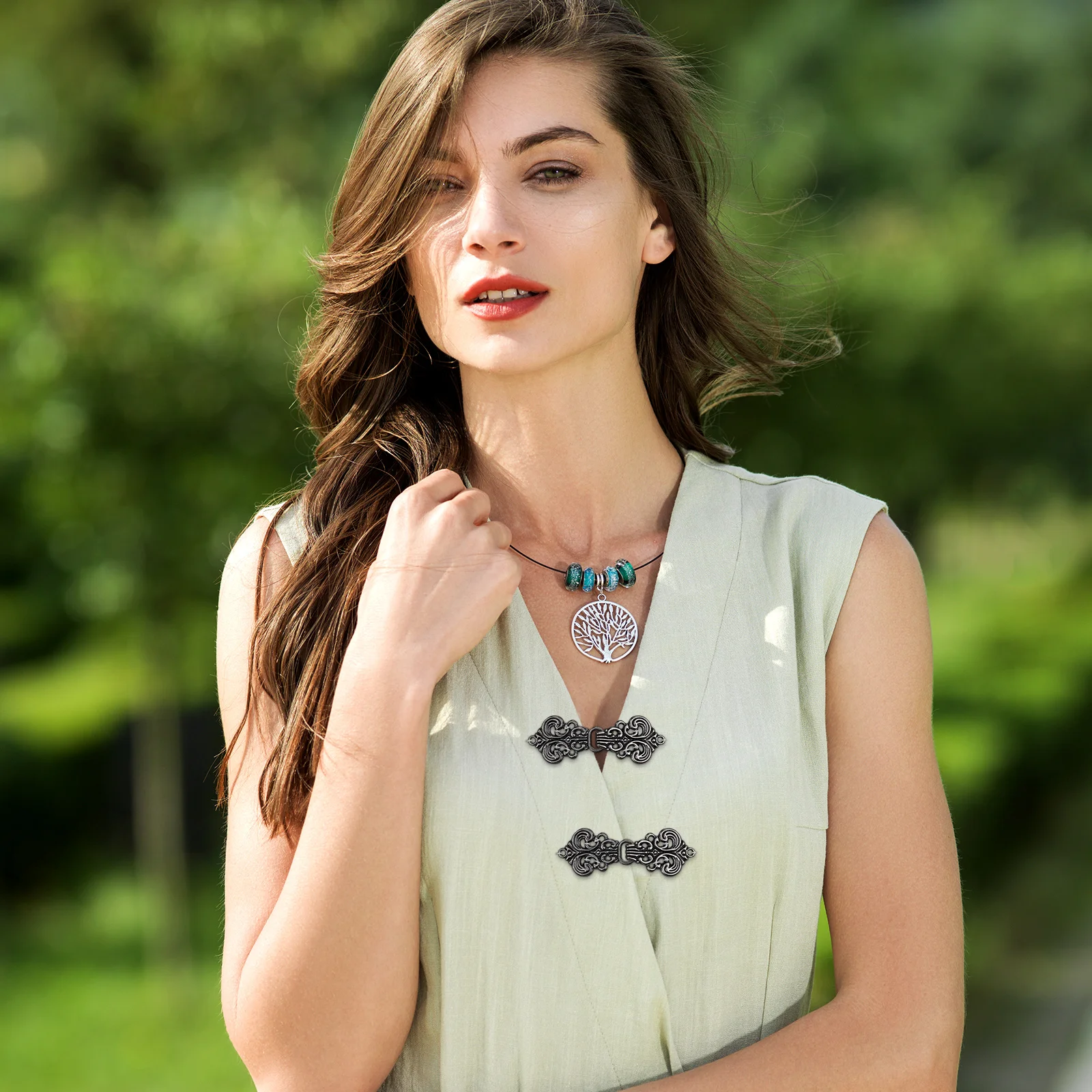 전통 의상 장 길상금속 버클 빈티지 의류 장식 치파오 드레스 가디건 숄 바느질 공예