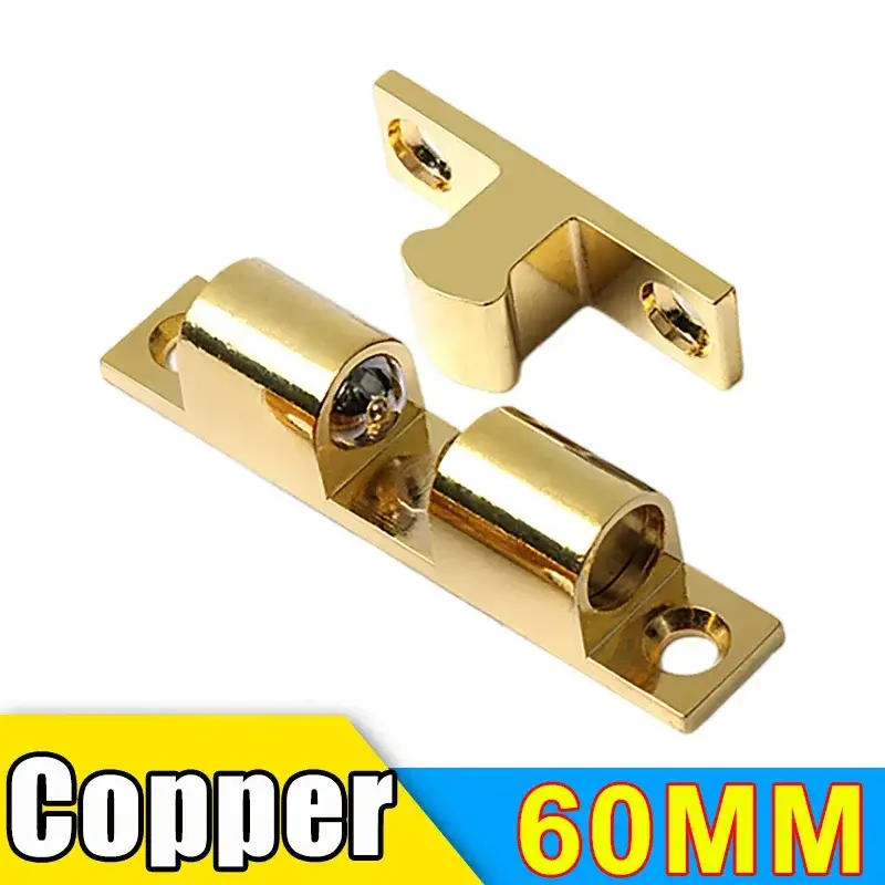 Wholesale Furniture Door Ball Latch Brass Double Roller Spring Ball Catch Latches Cabinet Closet Door Adjustable Tension Latch - Image 6