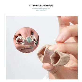 2 PCs Toe Separator Fiber Double Hole Gel Block Big Toe Separator Silicone Men'S And Women'S Fiber Double Hole Set Toe Orthotics 2