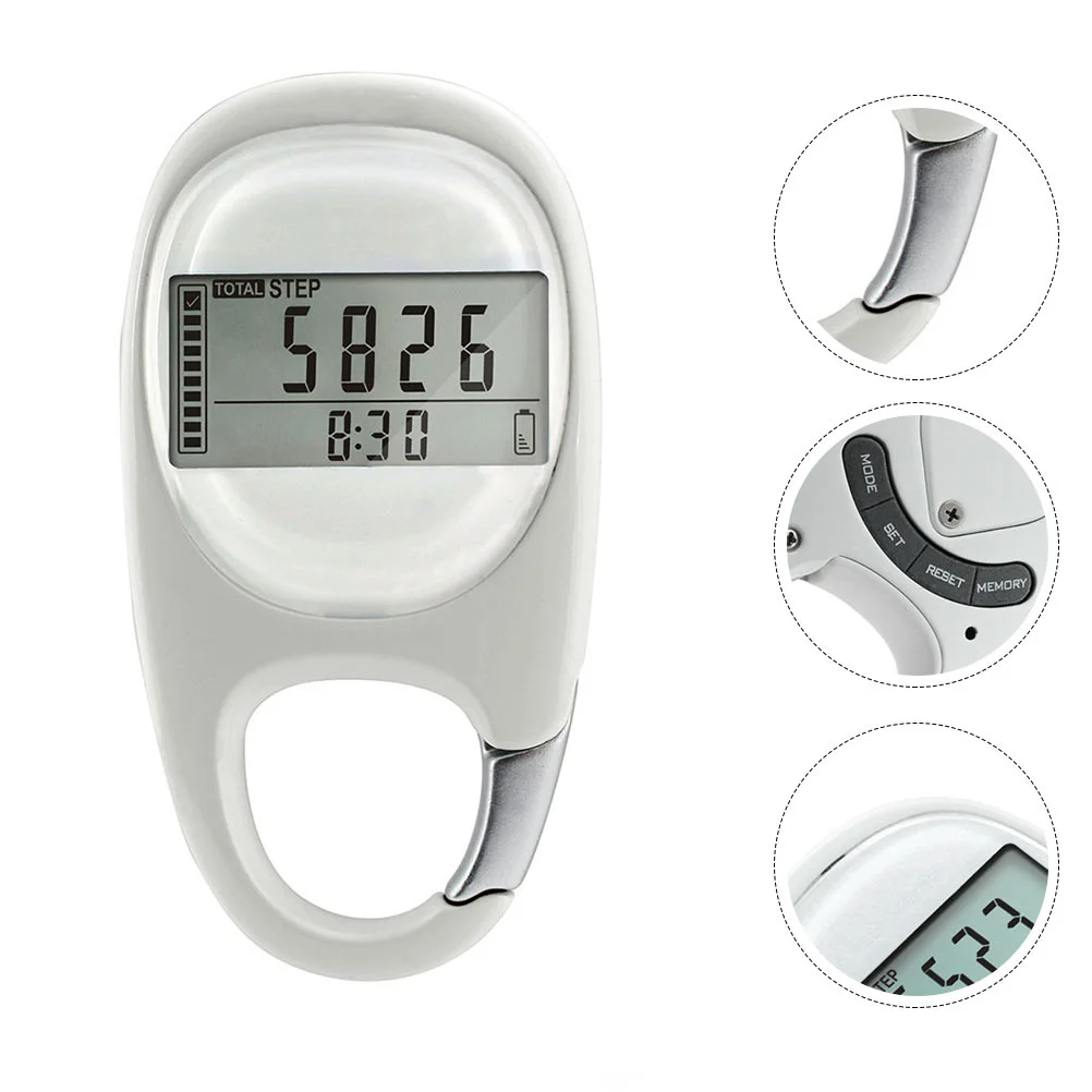 

Electronic Carabiner Pedometer Fitness Sports Gadget Abs Mountain Climbing Step Counter