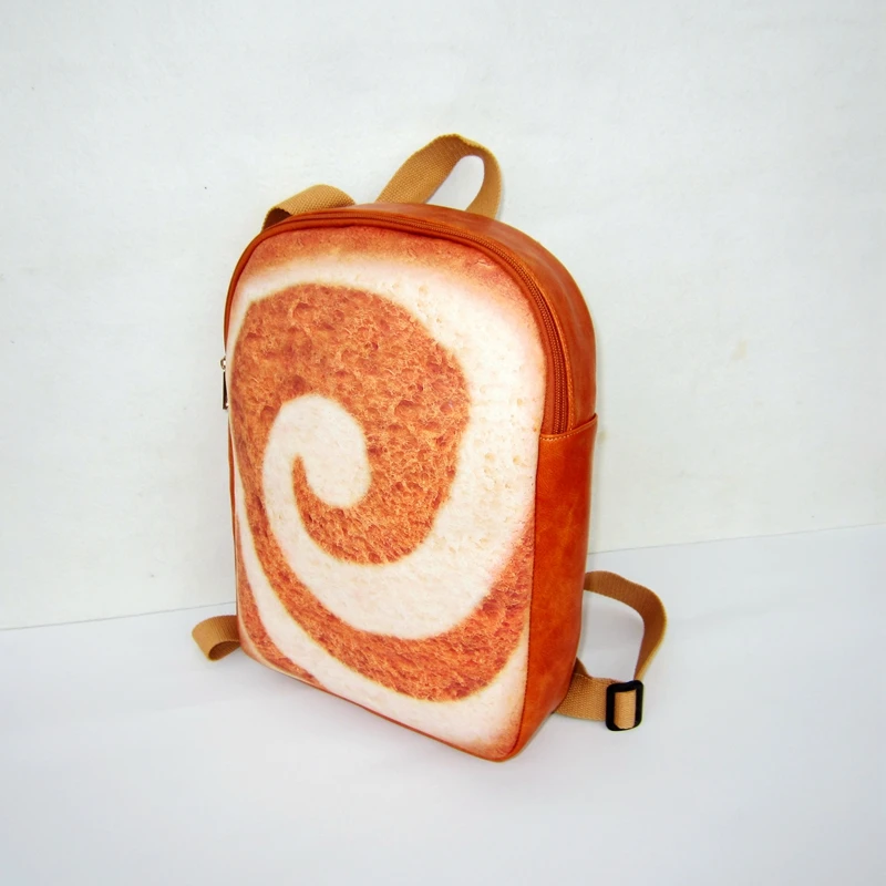 Cute Toast Style Backpack for Young Girls Large Capacity School Bag Funny Student School Bag Travel Bag Women Kawaii Egg Pattern 5