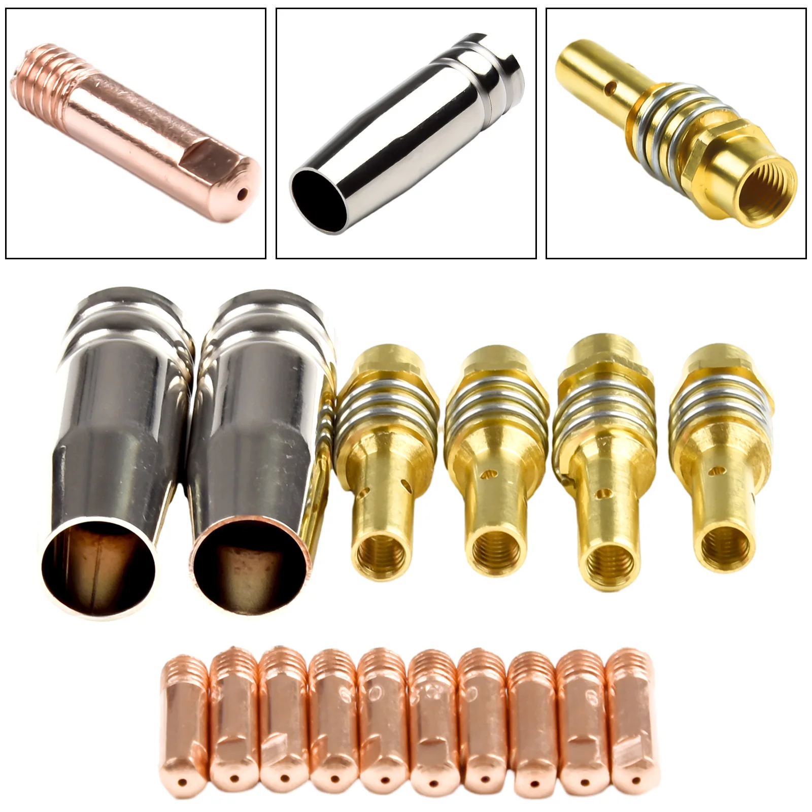 Verbrauchsmaterialien für Mig-Kontaktspitzen, 16 Stück, MIG-Schweißen, MB15, 15AK Kontaktspitze, 0,8/1,0/1,2 mm, Schweißbrenner, Kontaktspitzen, Schweißversorgung – Detail 34