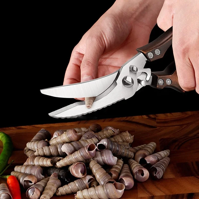 Shuoji Multifunctional Kitchen Scissors Knives Detachable Stainless Steel Shears  Cooking Chicken Bones Strong Scissors Knife - Kitchen Knives - AliExpress