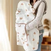 Baby Bear Swaddle Wrap Summer Windproof Multifunctional Baby Blanekt Soft Cotton Cloark Cape Hooded Bath Towel Stroller Blanket 1