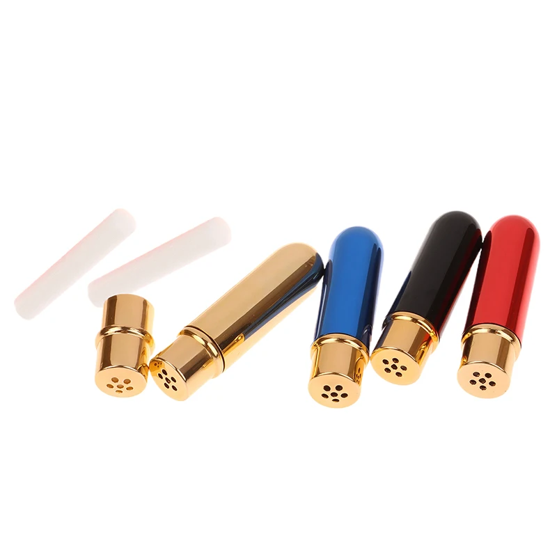 1 Stück Naseninhalatoren für ätherische Öle, Aromatherapie, leere Aluminiumrohre, 5 ml, nachfüllbare Flaschen mit Ersatzdochten – Detail 9