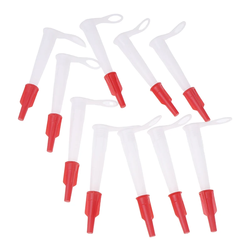 10PCS Caulking Gun Nozzles Spare Silicone Nozzle Silicone Tube With Red Nozzles Cap Sealing Cap Household Sealant Tool For Caulking Tools Caulking Gun Nozzles Caulking Gun Caulking Nozzle