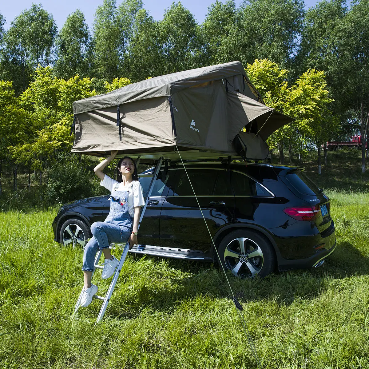 

Custom Roof Top Tent 4 Season Car Tent Rear Camping Outdoor Luxury 2-3 Persons Tent