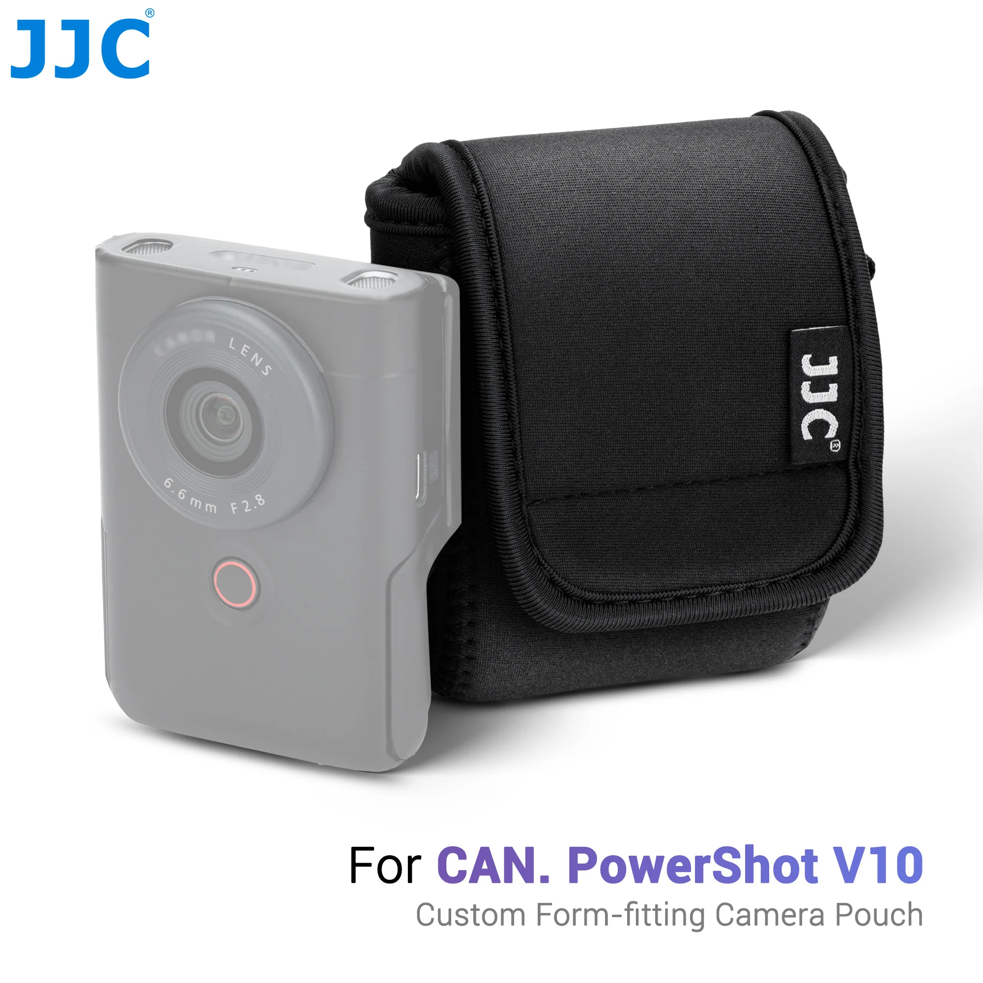 JJCsoftdurableCameraBagPouchCameraCaseForCanonPowerShotV10CameraAdjustableShoulder