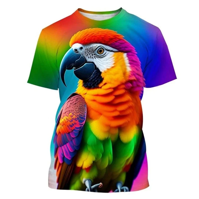 

3D Printed Cute Animal Parrots T Shirt Psittaciformes Graphic T-shirts For Men Kid Fashion Funny Tee Shirts Harajuku Top Clothes