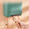 Multi-functional Dustproof Chopstick Holder Wall-Mounted Cutlery Holder Kitchen Knife Fork Spoon Container with Lid for Drainage 5