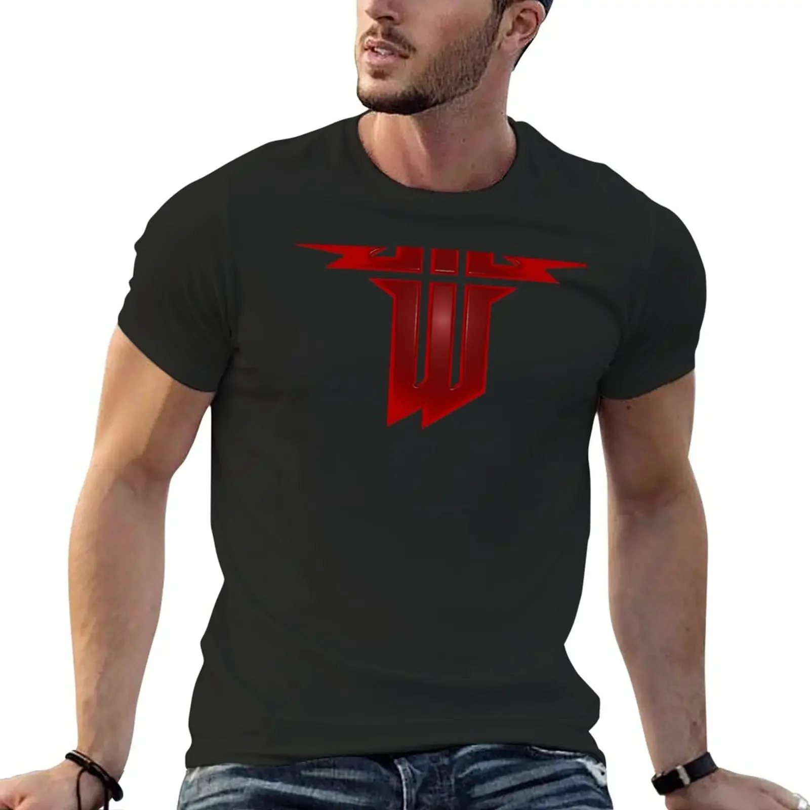 T-Shirt Wolfenstein Per Ragazzo Taglie Forti Maglietta Oversize Da Uomo