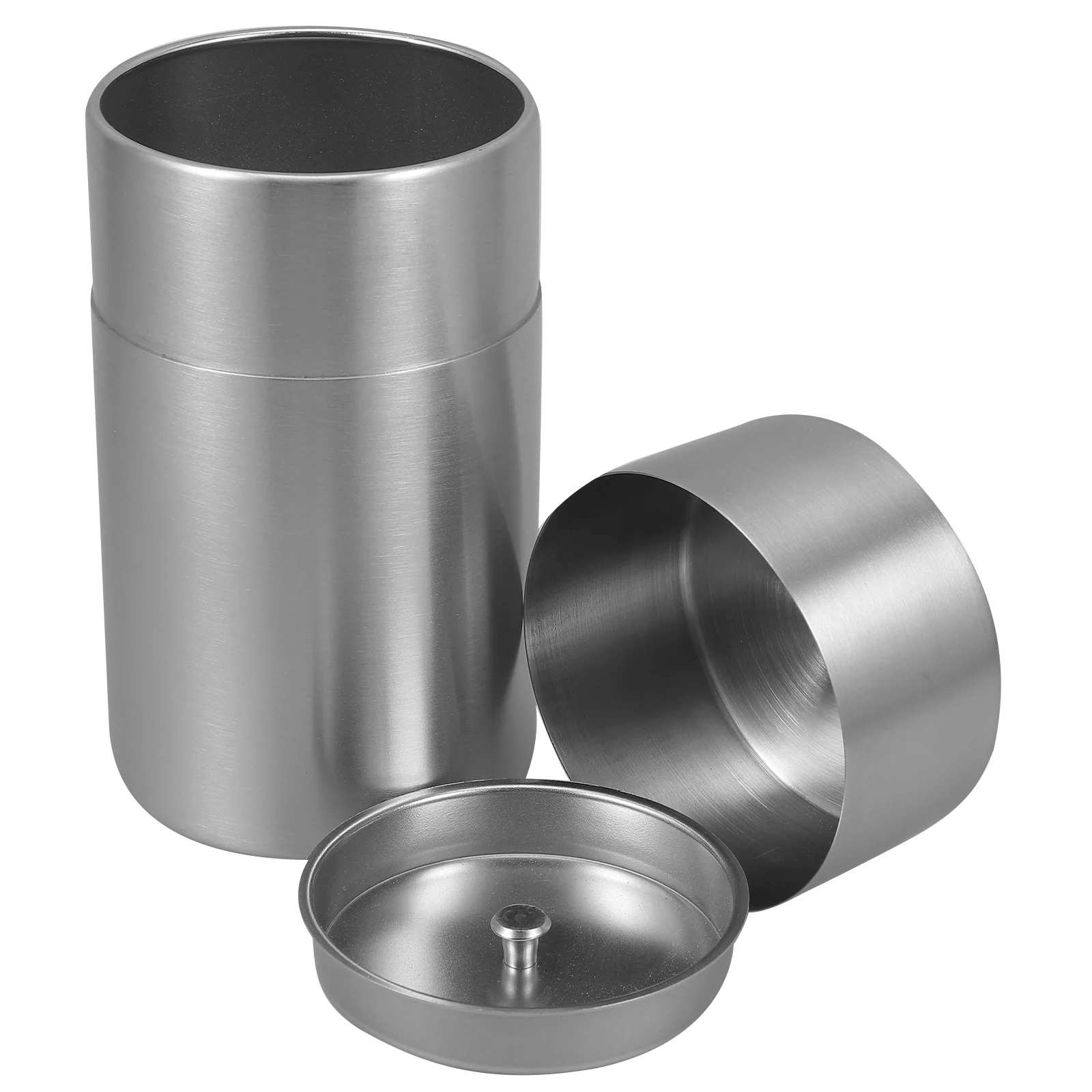 

Coffee Beans Double Lid Airtight Jar Stainless Steel Tea Loose Leaves Packing Box Sealed Can Storage Container Travel
