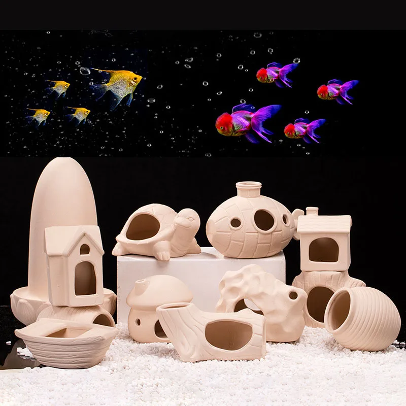 CeramicAquariumDecorationFishTankLandscapingFishShrimpShelter