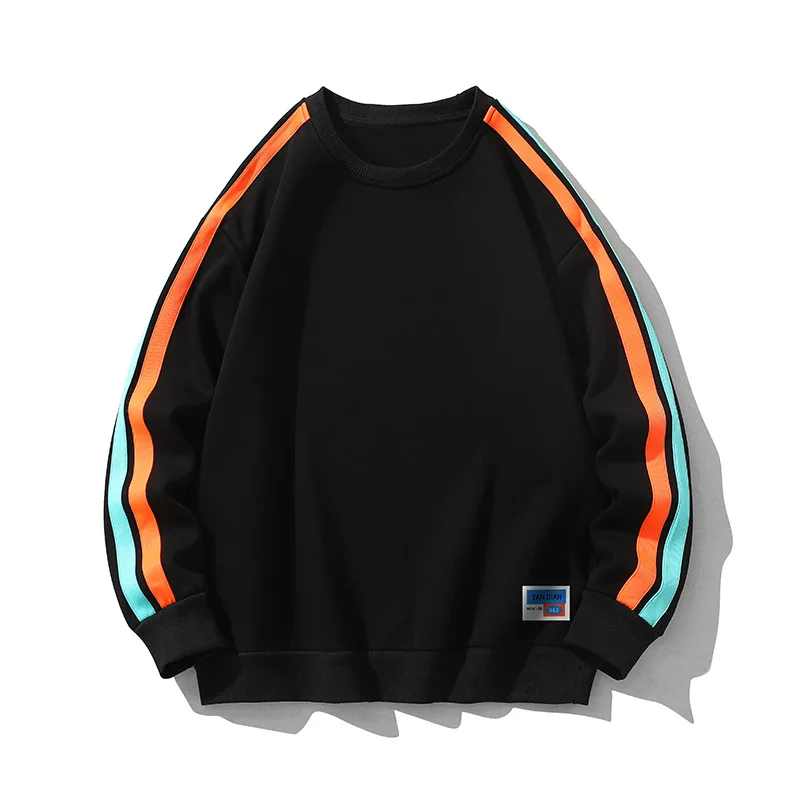 

Spring Autumn Men Crewneck Sweatshirts Long Sleeve Cotton Pullover Tops Male Clothing
