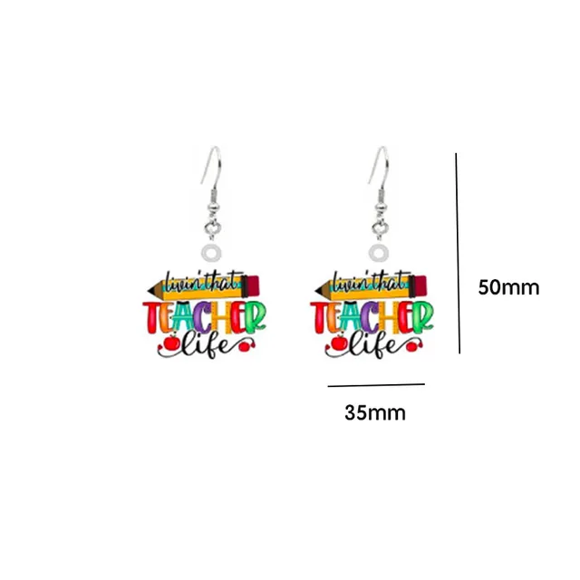 Best Teacher Acrylic Earring for Women