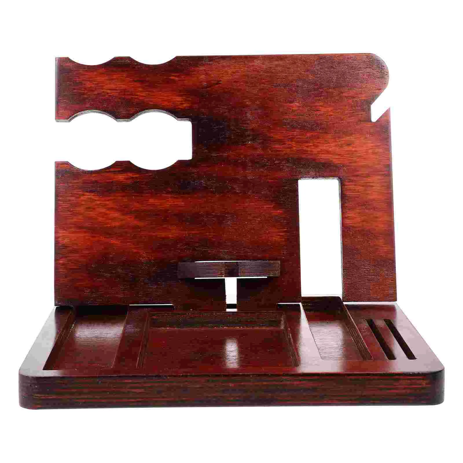 

Bedside Storage Bracket Detachable Phone Wallet Holder Wooden Frame Bracelet Organizer Station