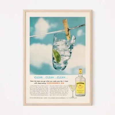 thumbnail image 1 of Cartel publicitario retro de alcohol, whisky, vino, cerveza, impresión en lienzo, decoración de pared retro y cuadros colgantes de los años 80, 1 of 5