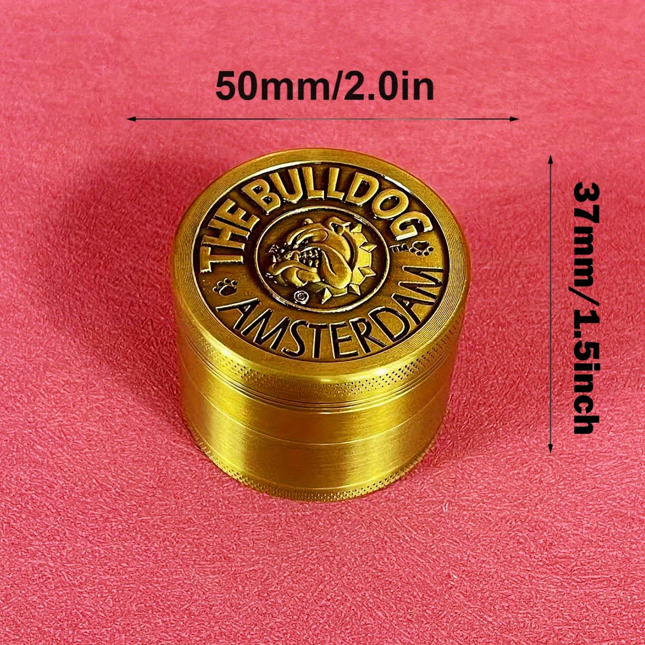 2inch Metal Bulldog Herb Grinder Pepper Mill Manual Vanilla Mortar Tobacco Grass Grinder Spice Bud Mortar Cigarette Kitchen Tool 4