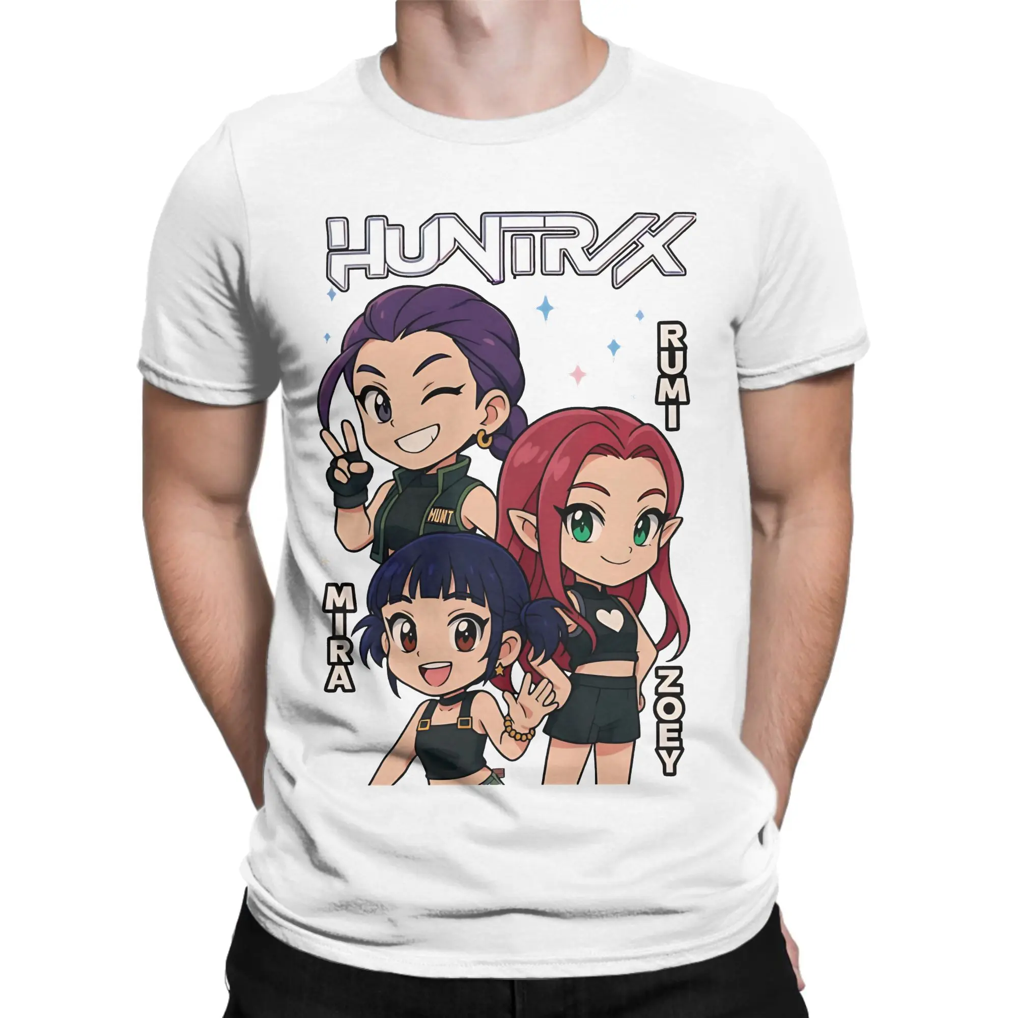 K-Pop Demon Hunters Cute Derpy Tiger Cartoon Ladies T Shirt