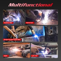 2024 Shipping 220V LCD Screen Double Pulse MIG Lift TIG MMA Spool Semi-automatic Aluminum MIG Welding Machine 2