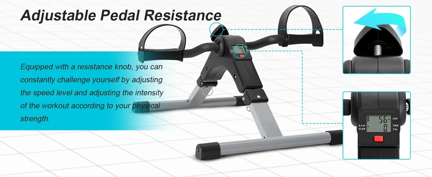 LCD zaslon koji prikazuje podatke o vježbanju na mini sobnom biciklu