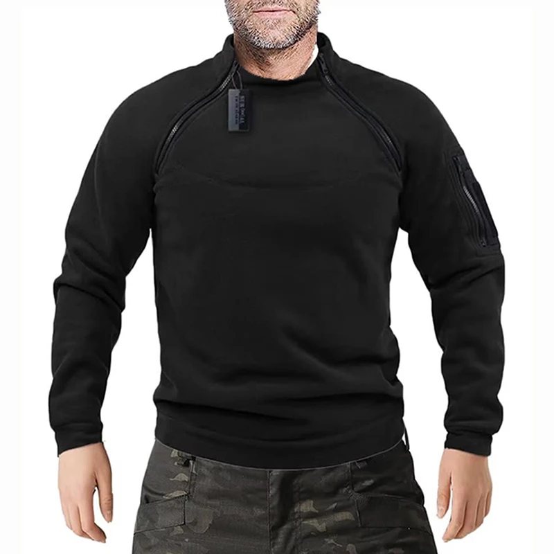 Top Quality Mens Tactical Fleece Pullover Windproof Warm Polar Fleece Winter Hot Thicken Hiking Ski Cargo Fleece Jacket