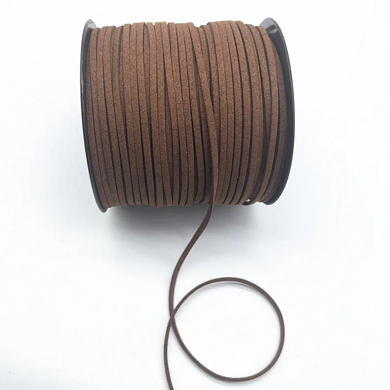Faux Suede Cord 5yards 3mm Flat Faux Suede Braided Cord Belt Leather Korean Velvet Leather For Jewelry Making Diy Handmade Bracelet