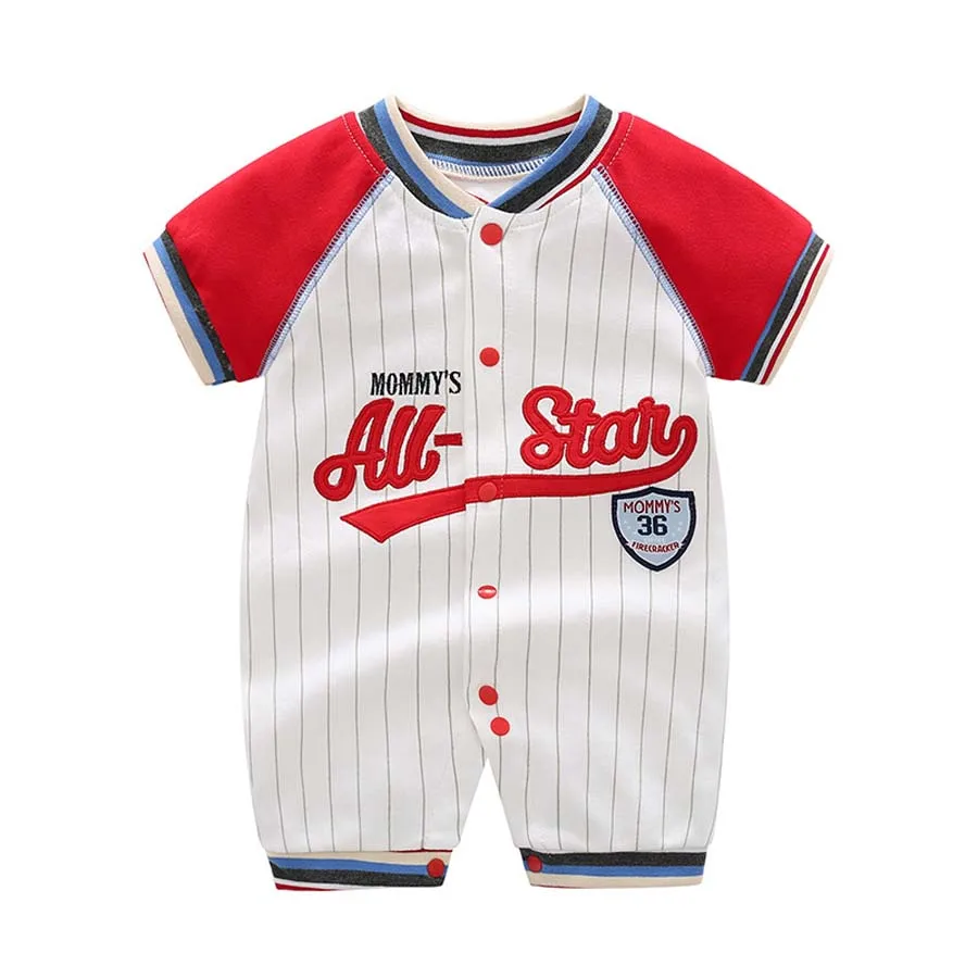 Baby Rompers Summer Style Newborn Baby Boy Girl Cute Cartoon Toy Car All Printed Comfortable Short Sleeved Jumpsuit Made Of Pure baby rompers
