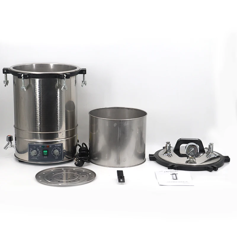 2kw Portable Steam sterilizer  autoclave sterilization machine 18 liter 24 liter mushroom  medical disinfection products 3