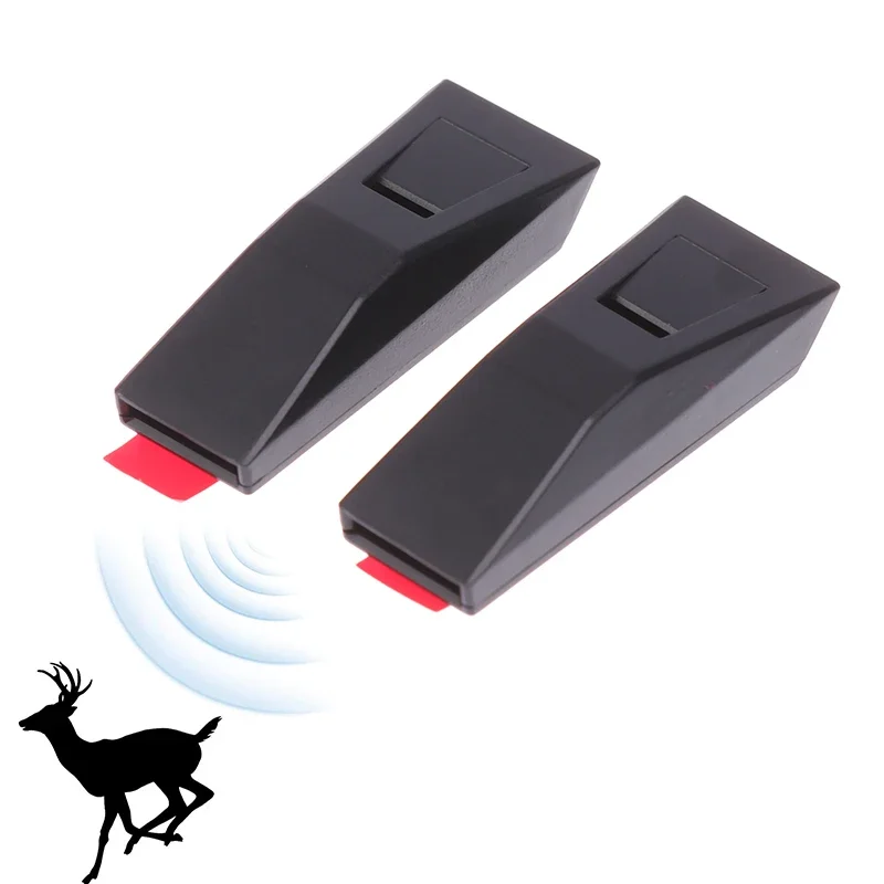 2PCS ABS Anti Collision Siren Deer Repeller Ultrasonic Wave Wild Animals Avoid Warnings Suitable For Most Cars Alert Equipment 2